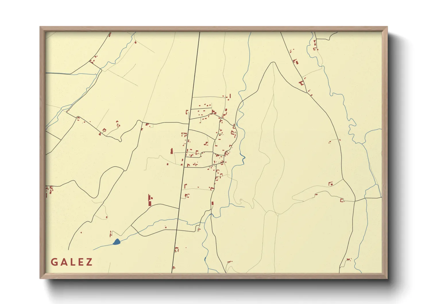 Une affiche de carte sur Galez
