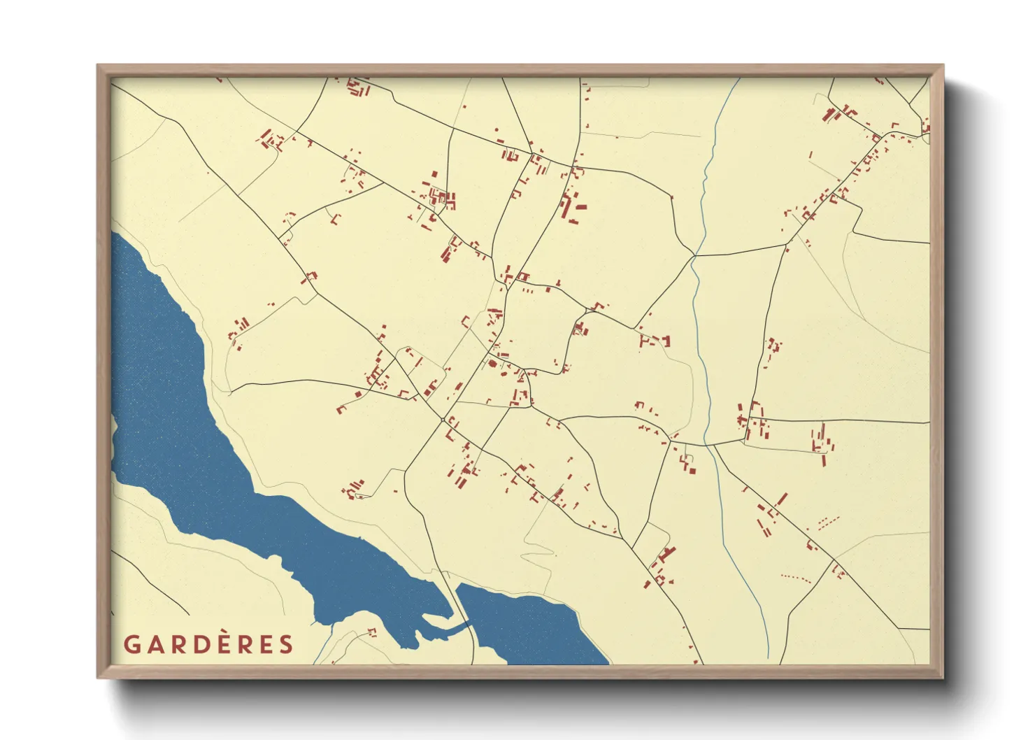 Une affiche de carte sur Gardères