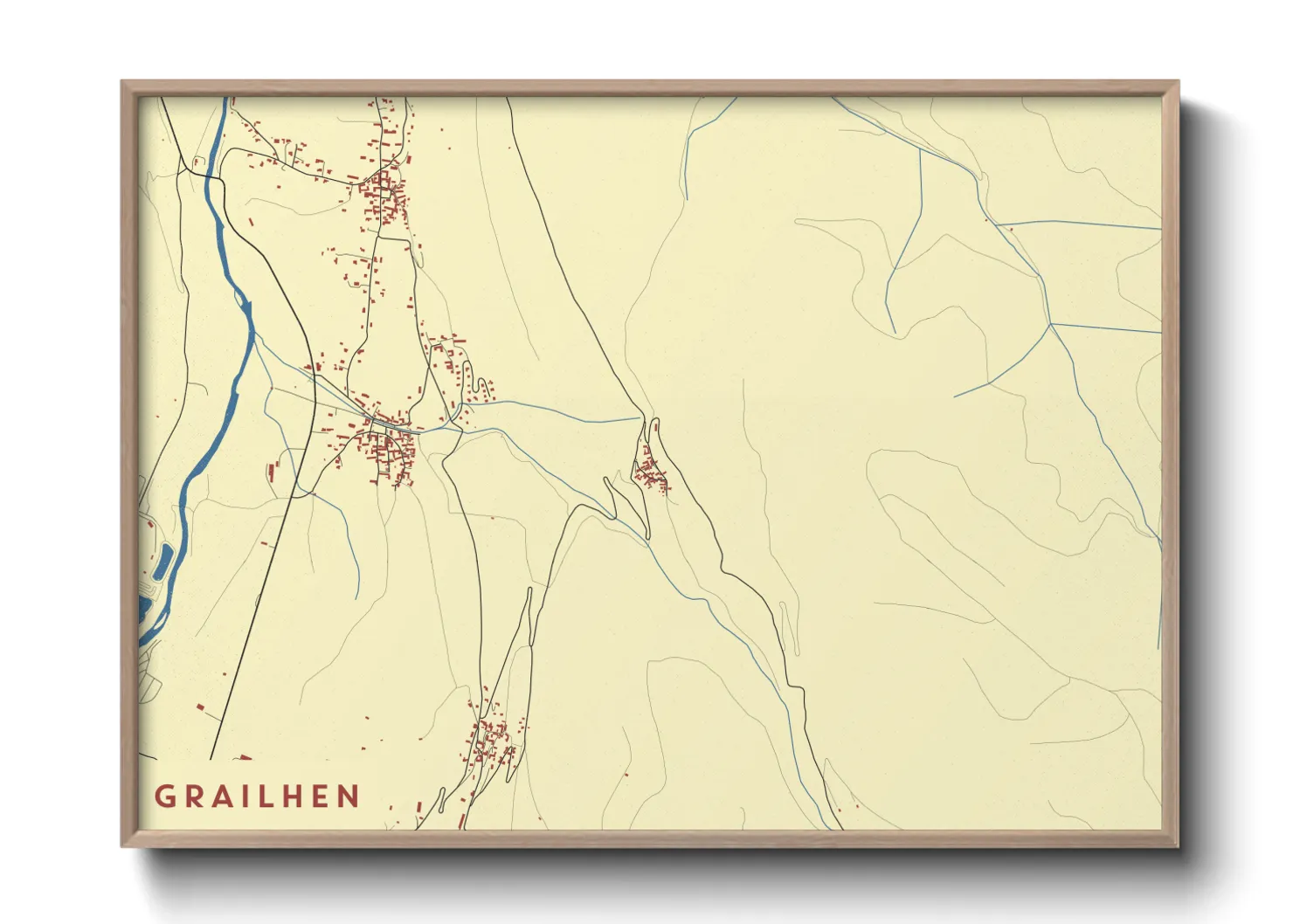 Une affiche de carte sur Grailhen