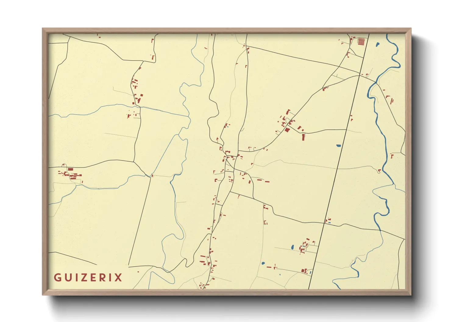 Une affiche de carte sur Guizerix