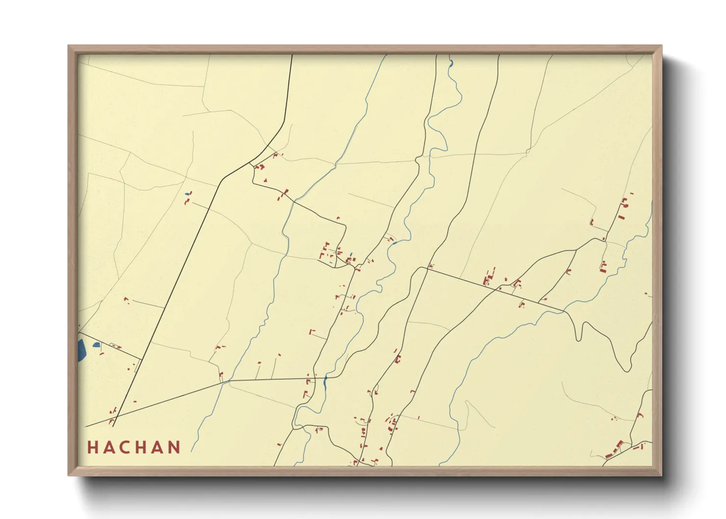 Une affiche de carte sur Hachan