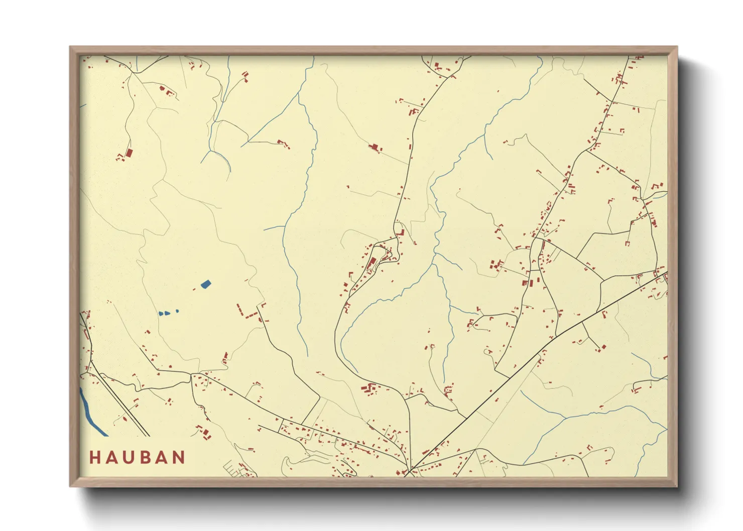 Une affiche de carte sur Hauban