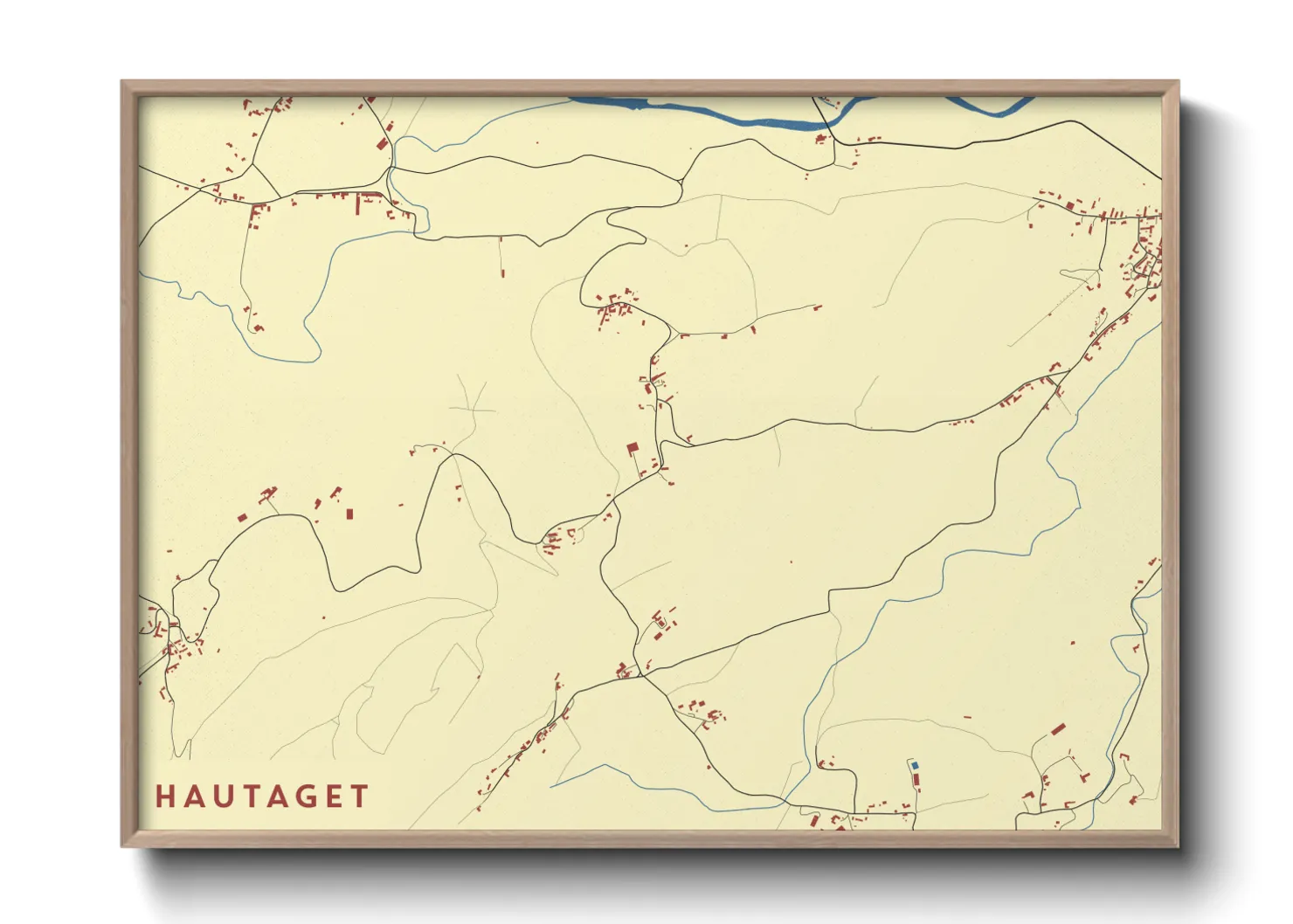 Une affiche de carte sur Hautaget