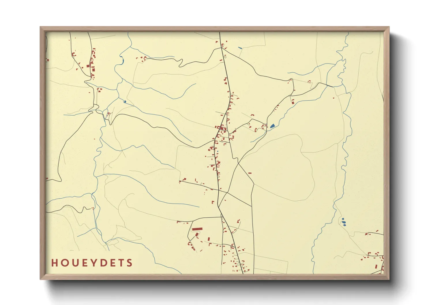 Une affiche de carte sur Houeydets