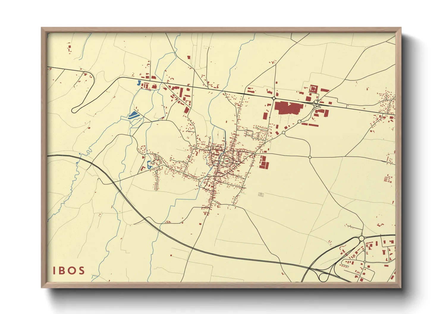 Une affiche de carte sur Ibos