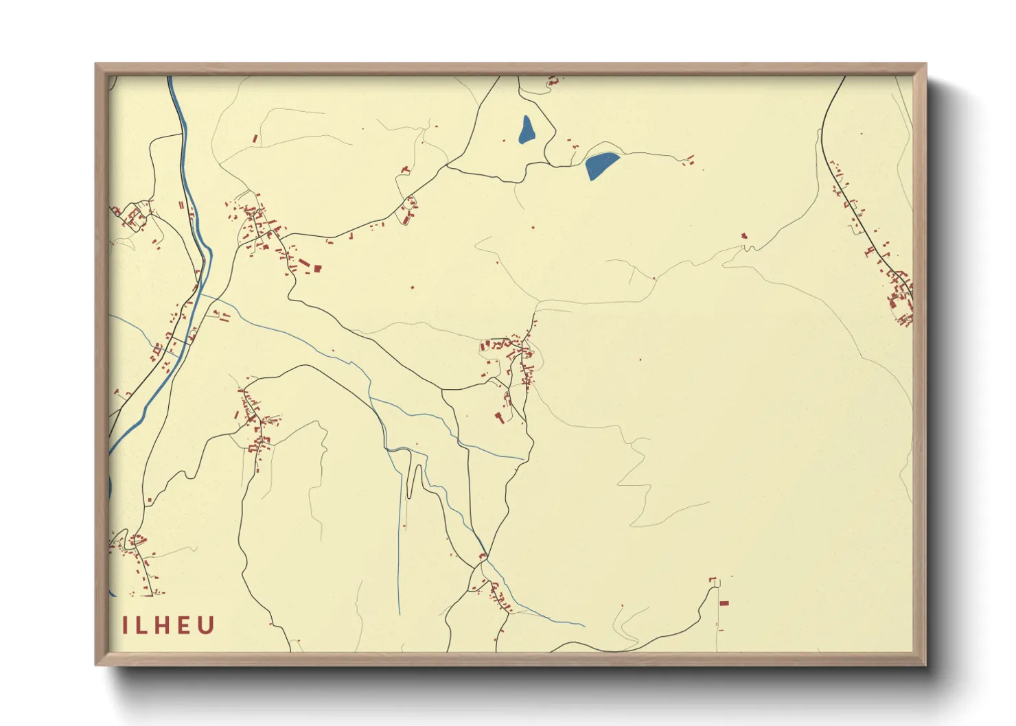 Une affiche de carte sur Ilheu