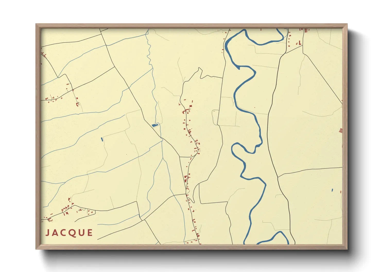 Une affiche de carte sur Jacque