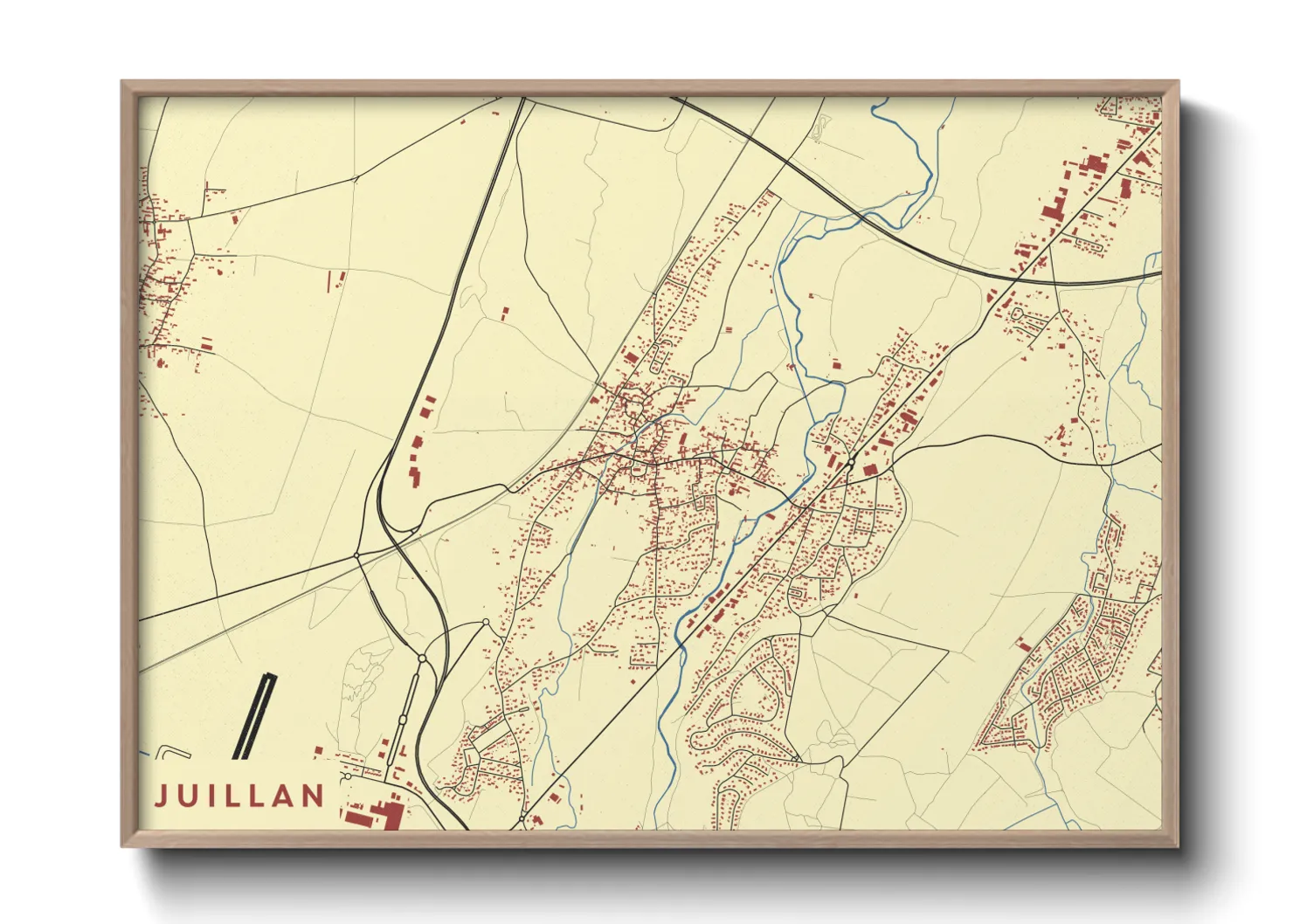 Une affiche de carte sur Juillan