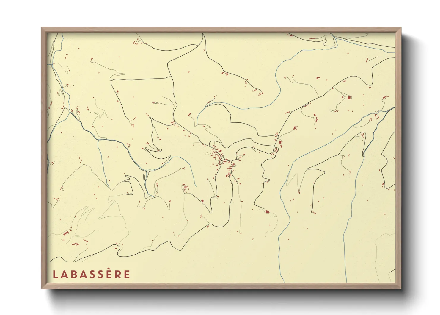 Une affiche de carte sur Labassère