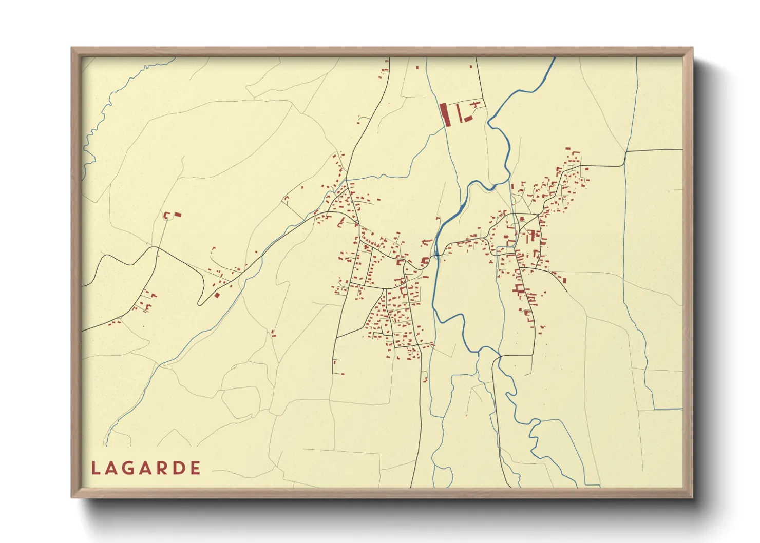 Une affiche de carte sur Lagarde
