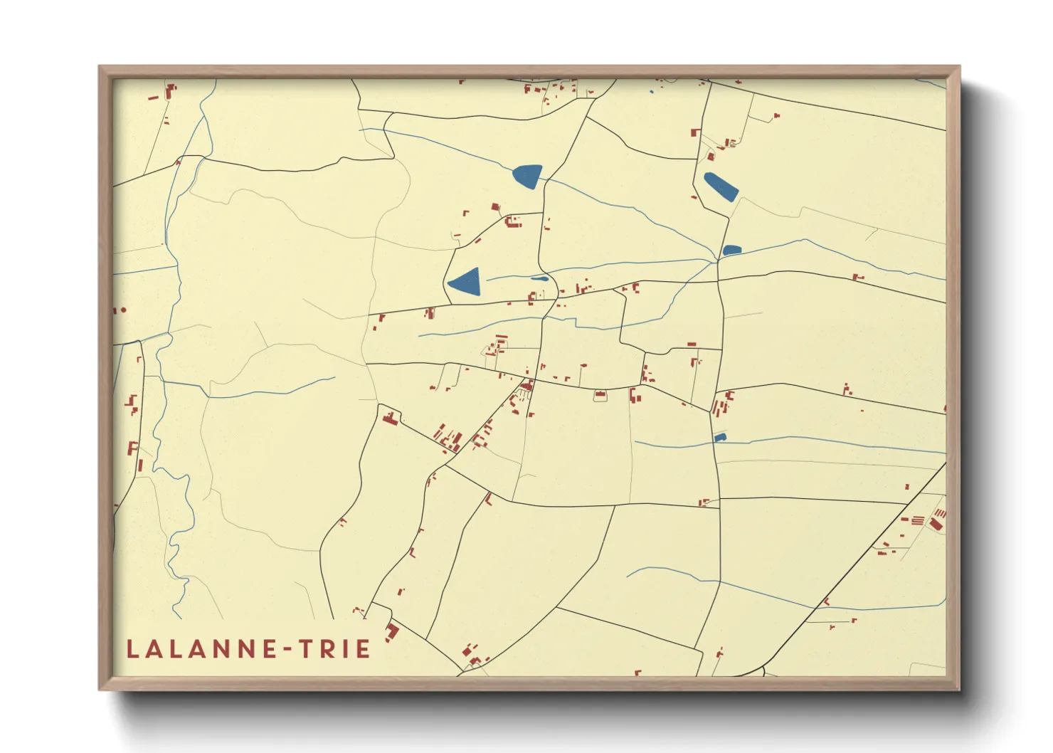 Une affiche de carte sur Lalanne-Trie