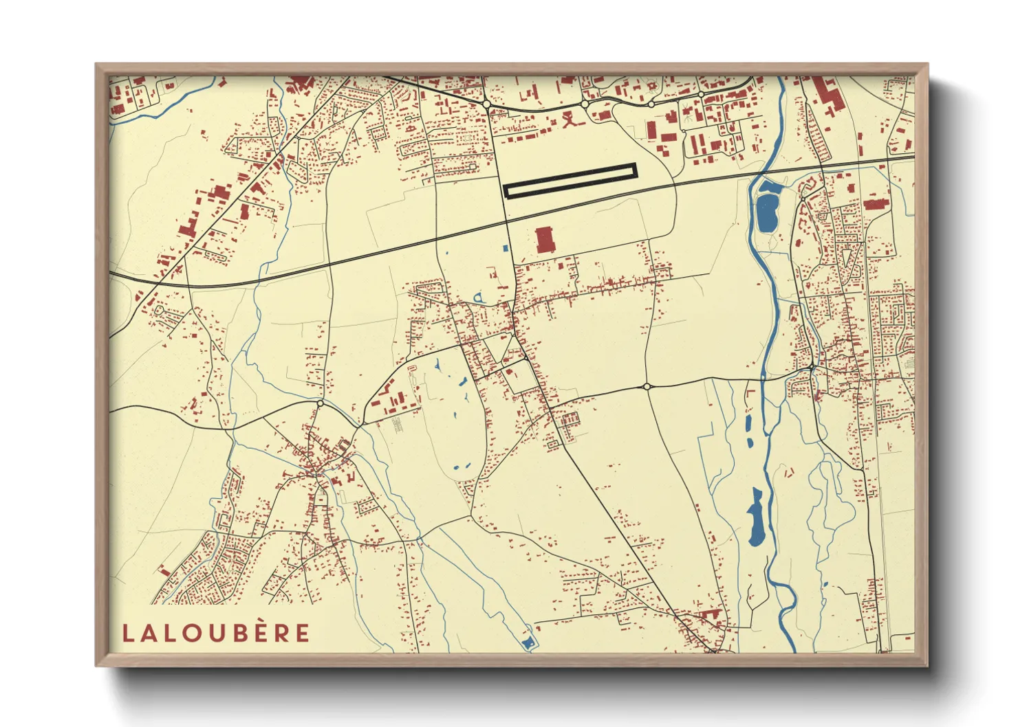 Une affiche de carte sur Laloubère