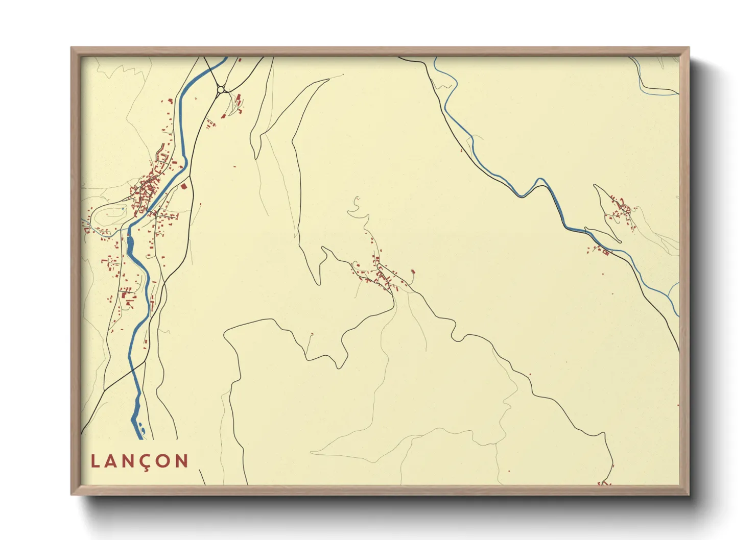 Une affiche de carte sur Lançon