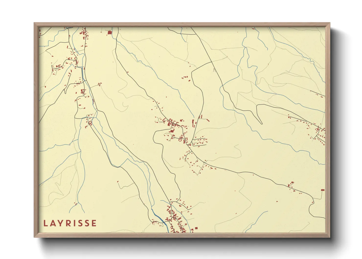 Une affiche de carte sur Layrisse