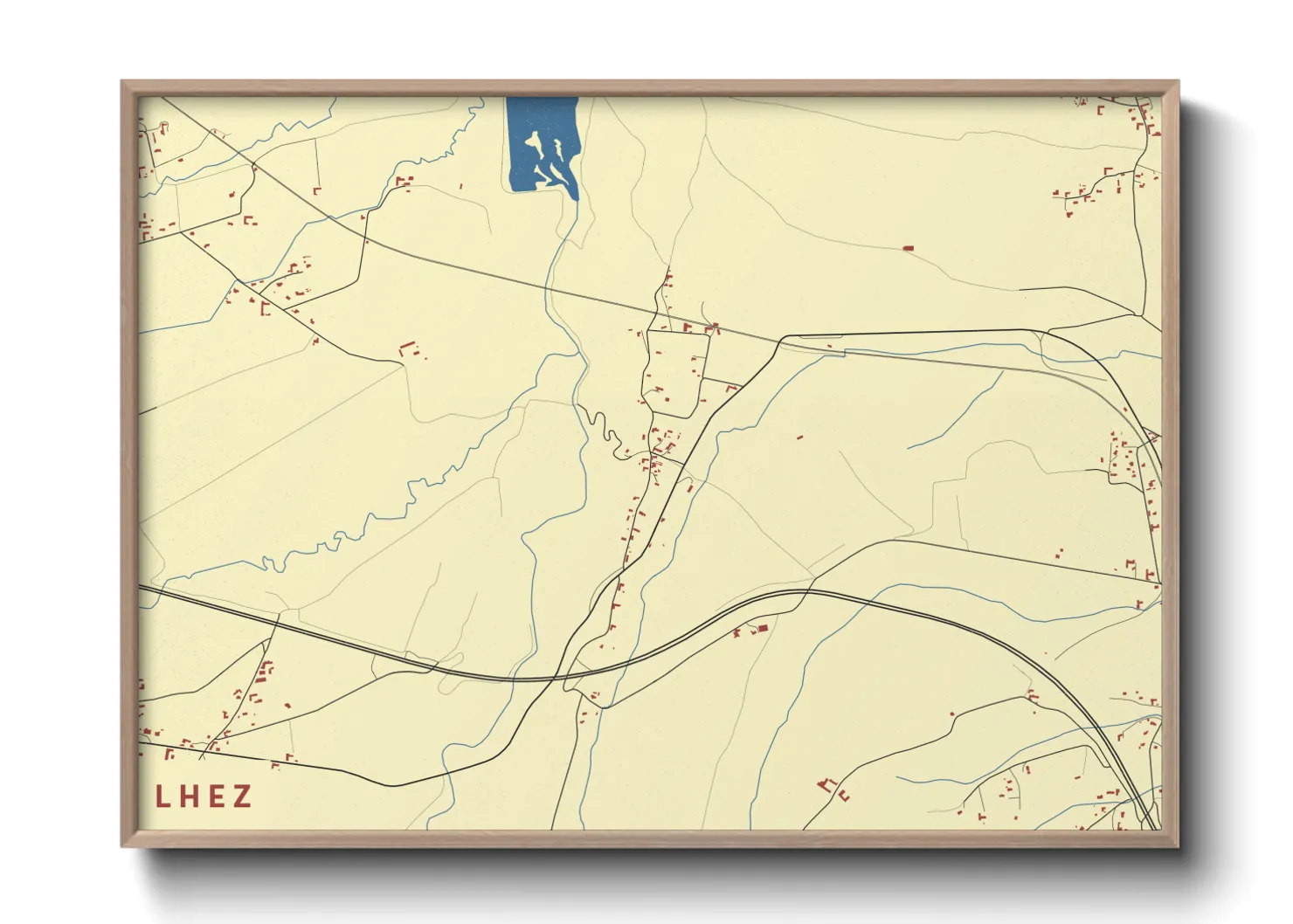 Une affiche de carte sur Lhez