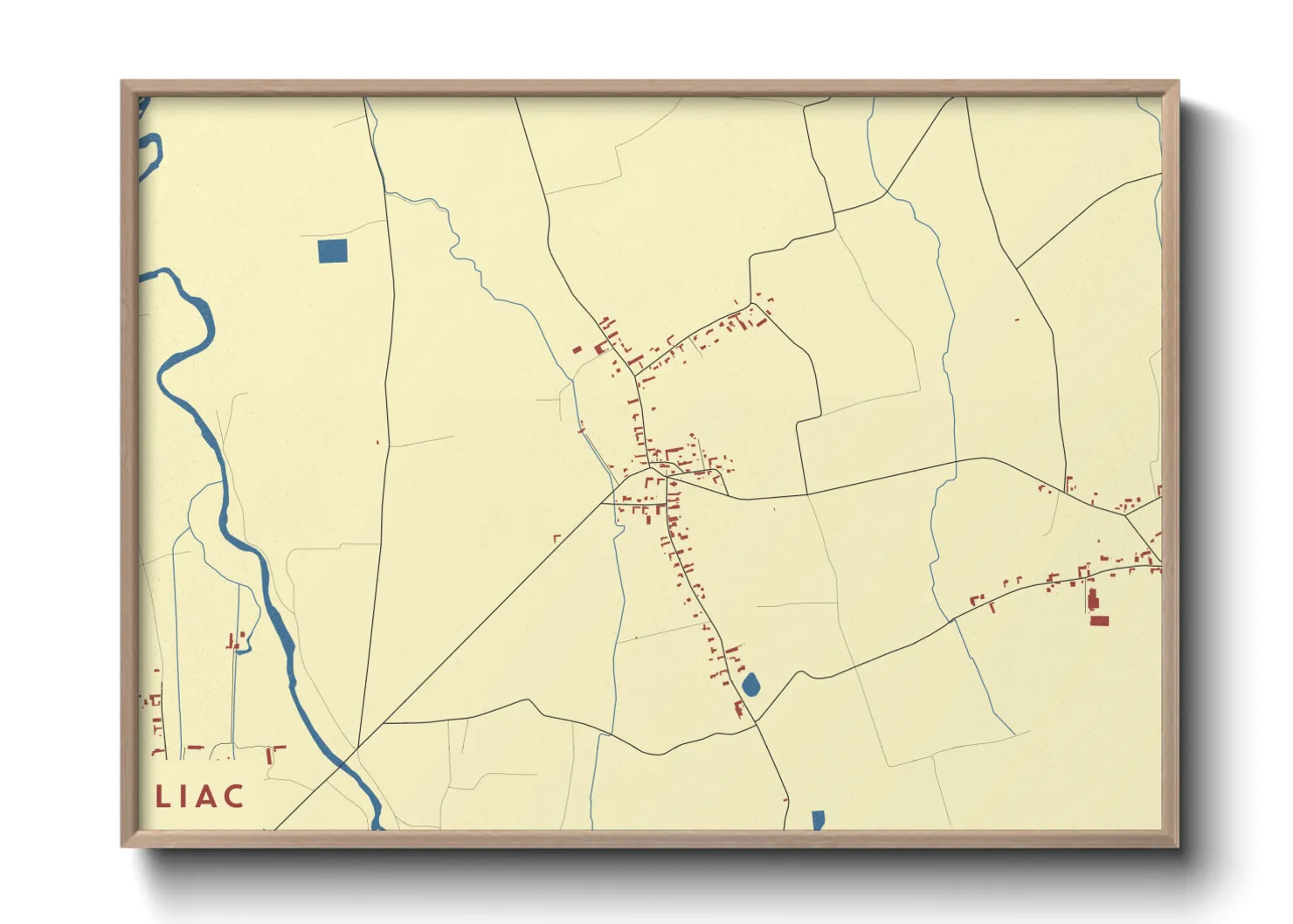 Une affiche de carte sur Liac