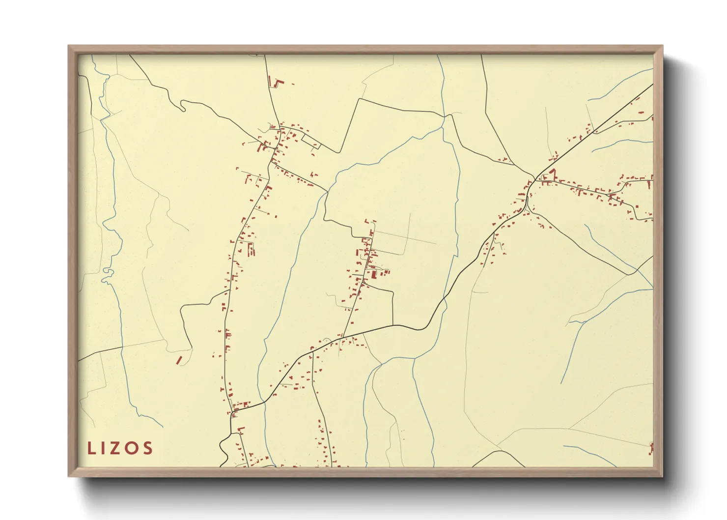 Une affiche de carte sur Lizos