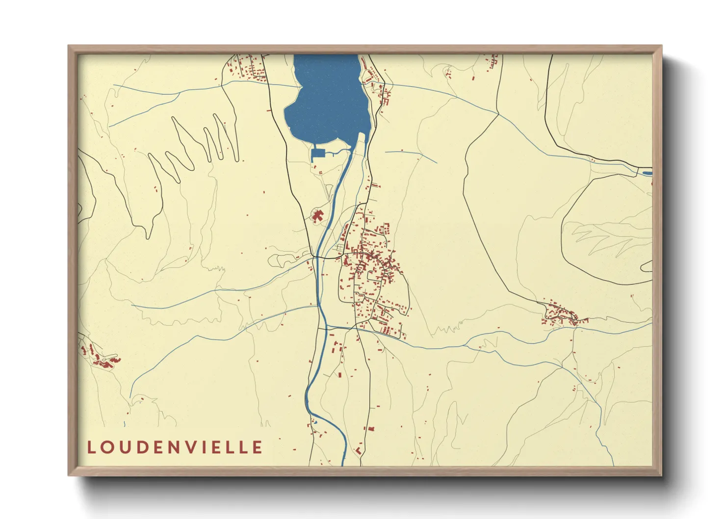 Une affiche de carte sur Loudenvielle
