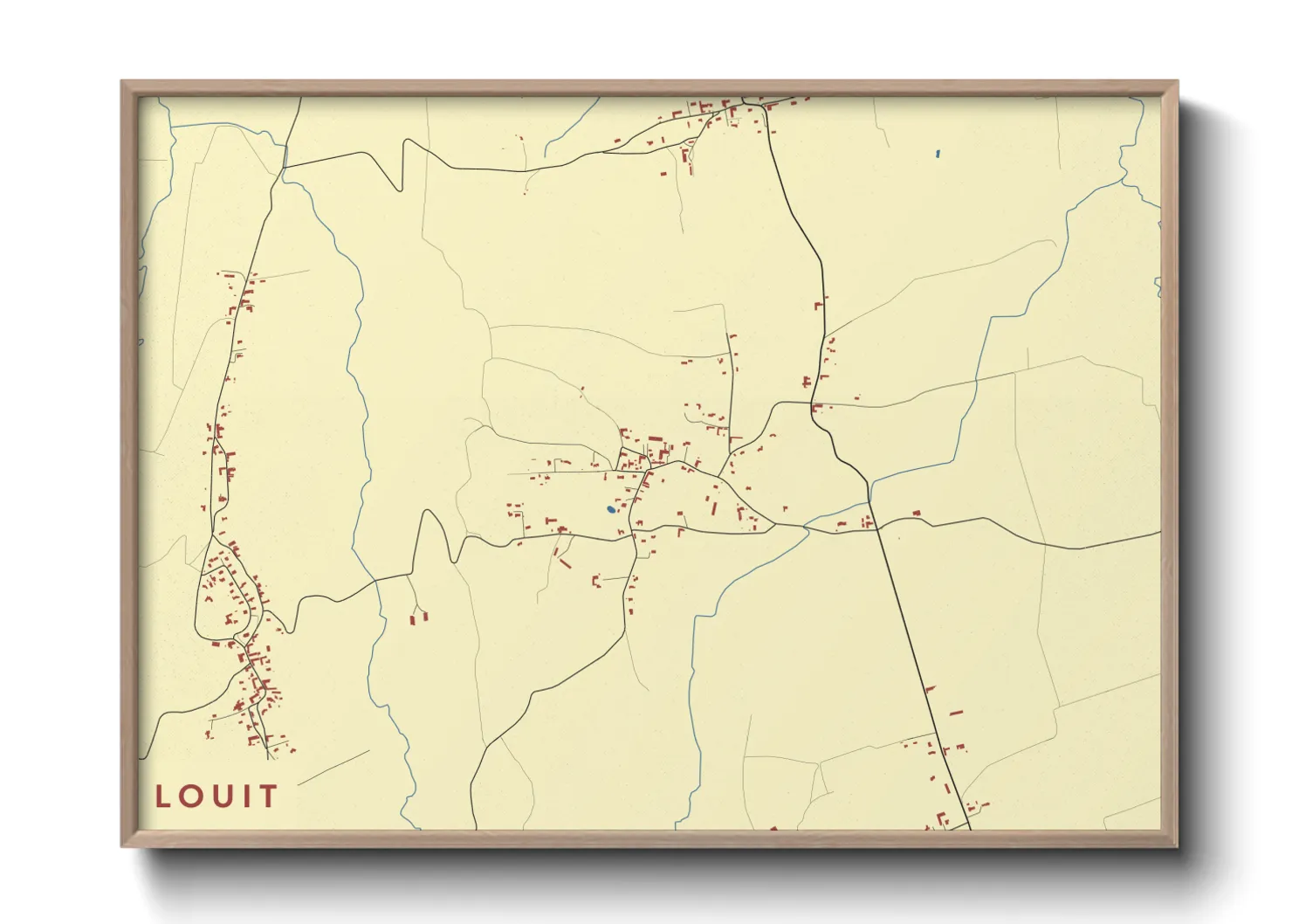 Une affiche de carte sur Louit