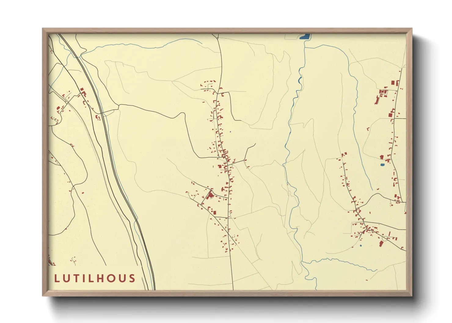 Une affiche de carte sur Lutilhous