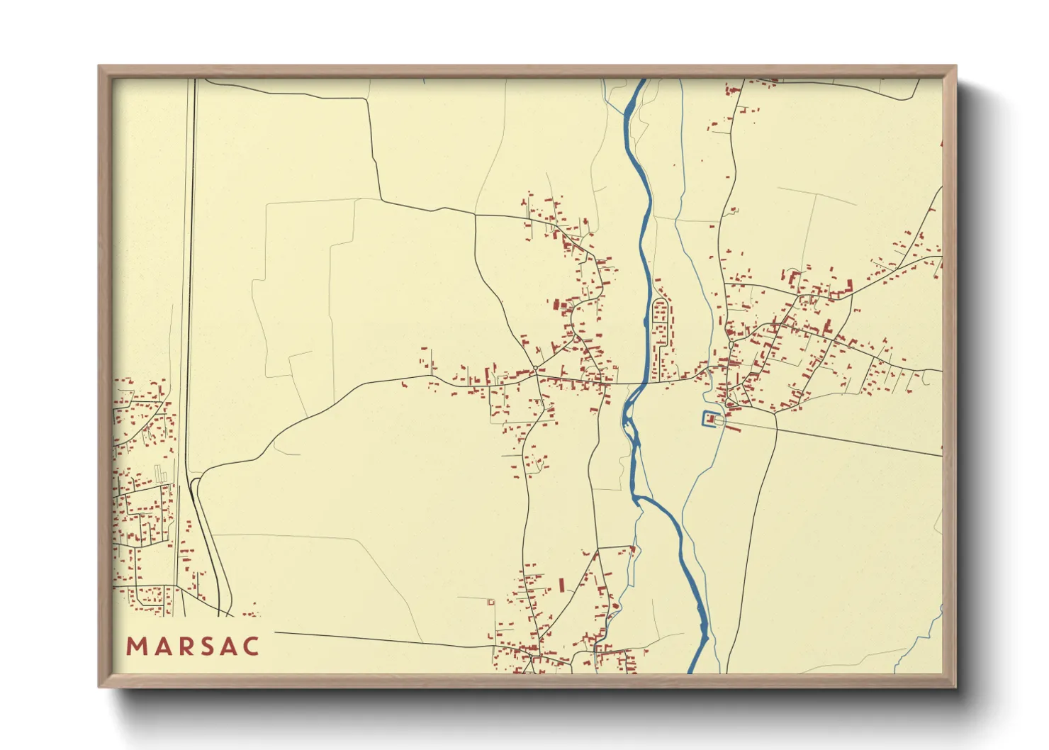 Une affiche de carte sur Marsac
