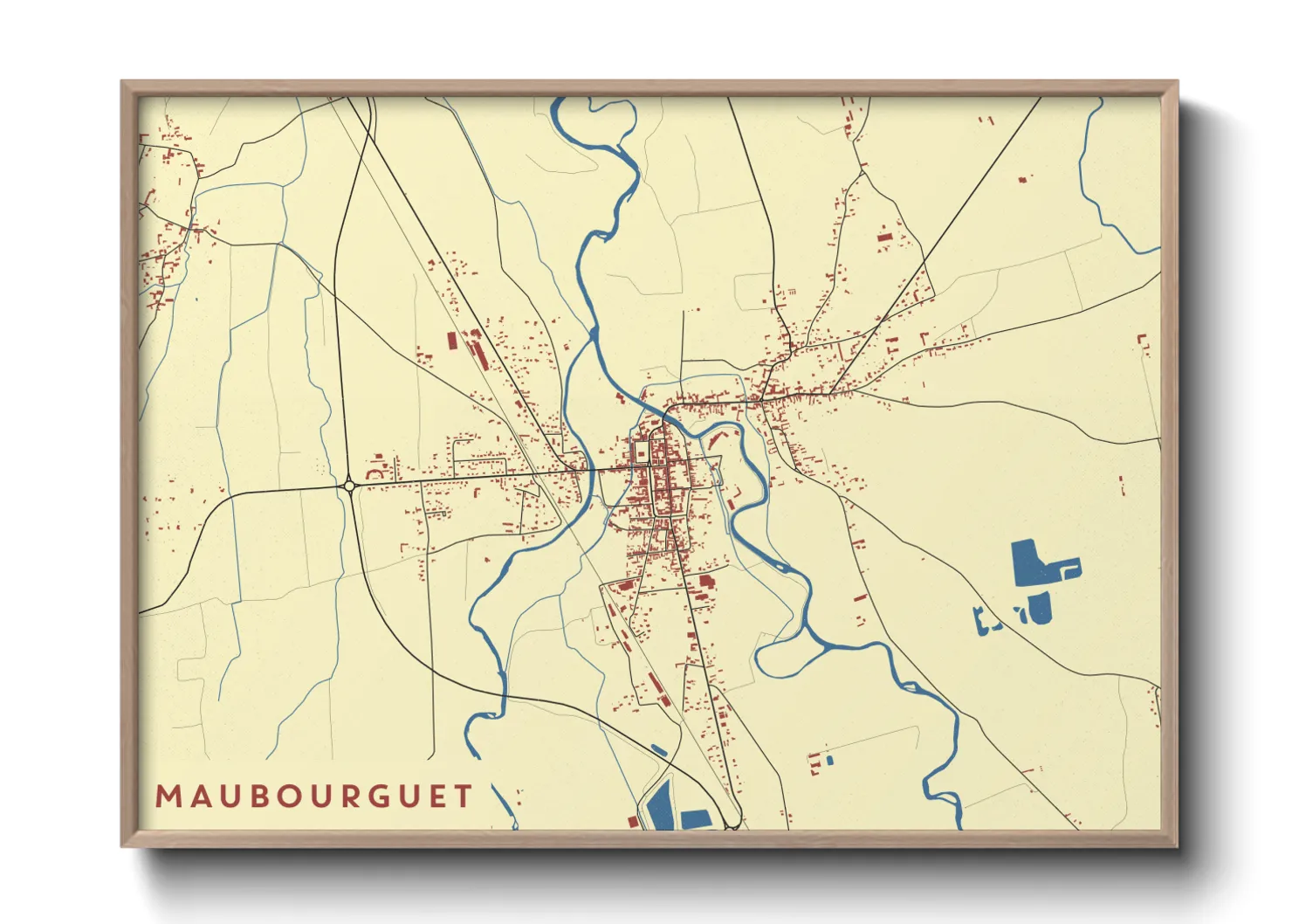 Une affiche de carte sur Maubourguet