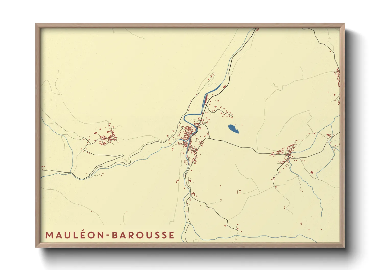 Une affiche de carte sur Mauléon-Barousse