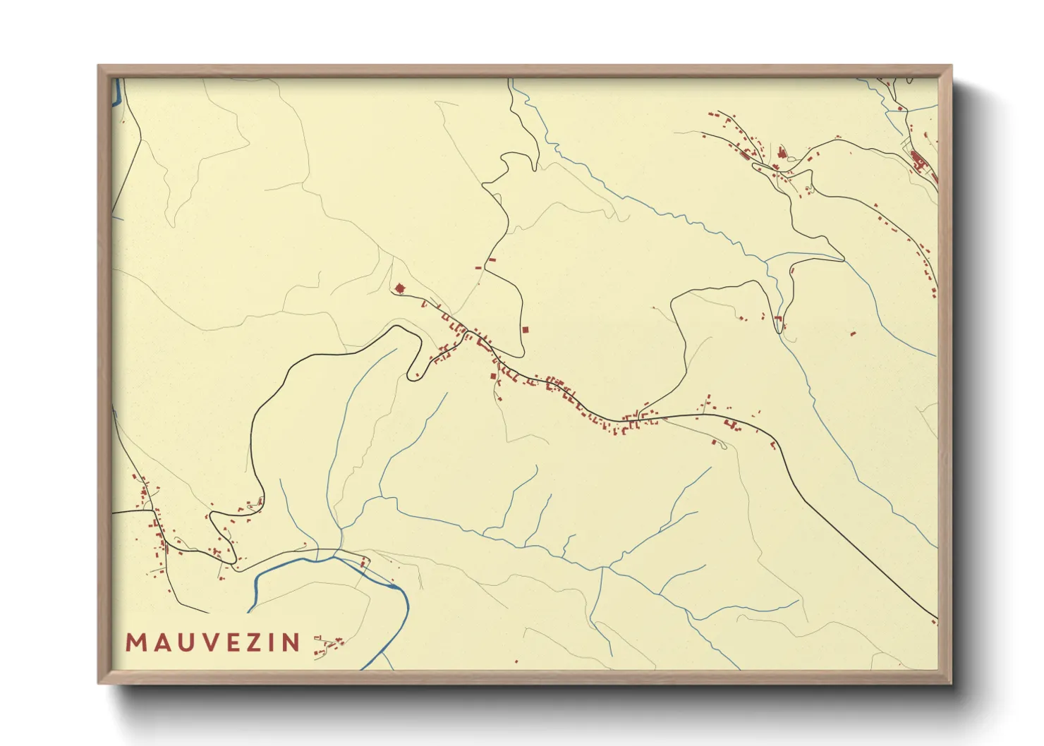 Une affiche de carte sur Mauvezin