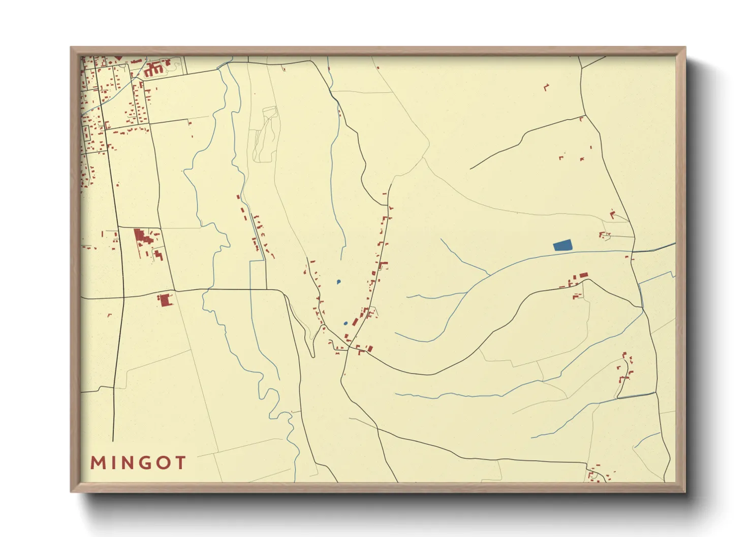 Une affiche de carte sur Mingot