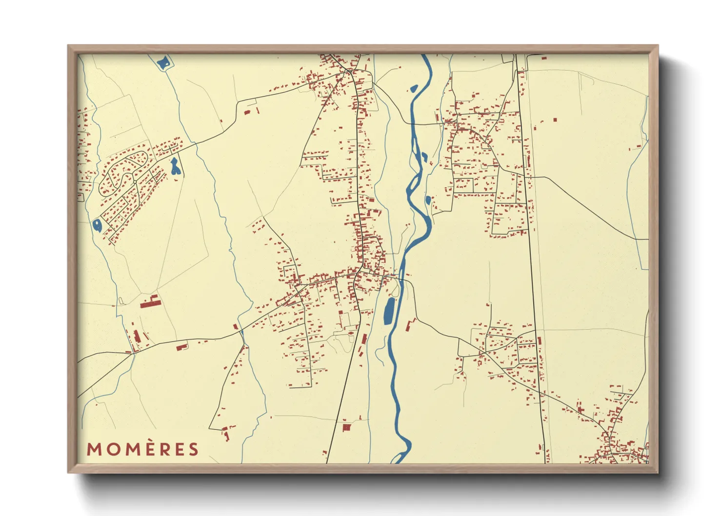 Une affiche de carte sur Momères