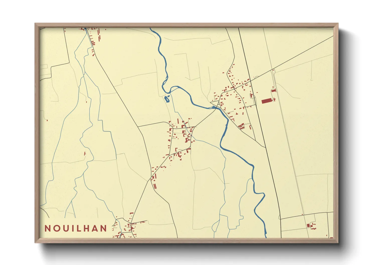 Une affiche de carte sur Nouilhan