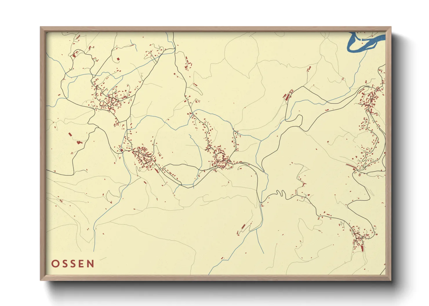 Une affiche de carte sur Ossen