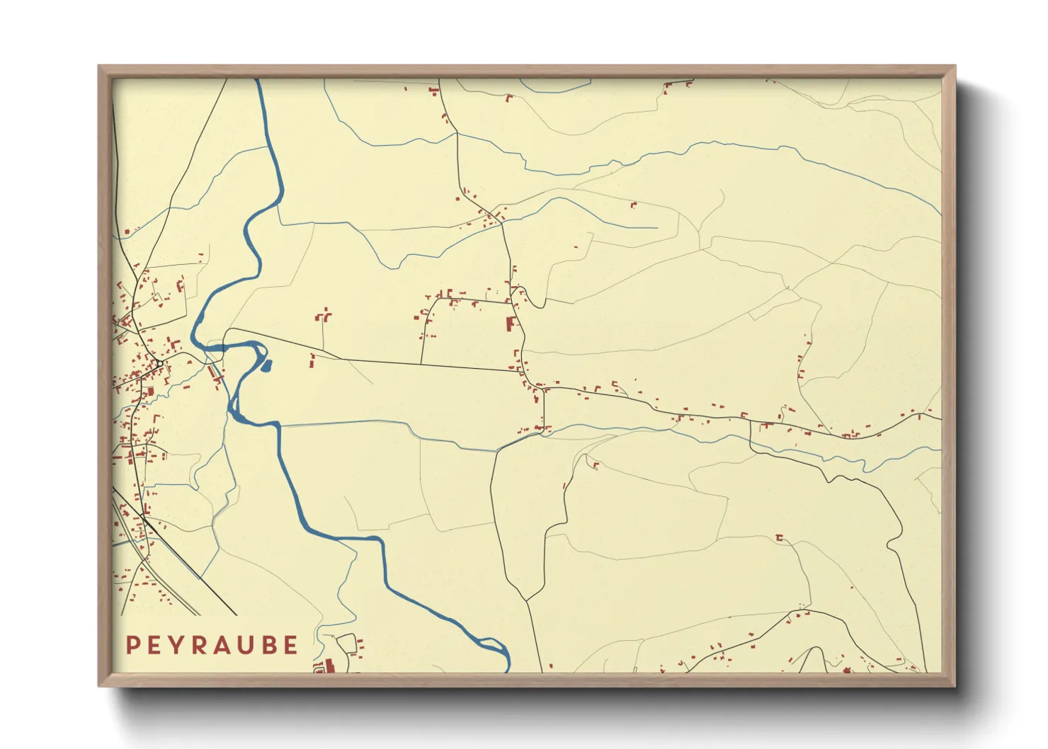 Une affiche de carte sur Peyraube