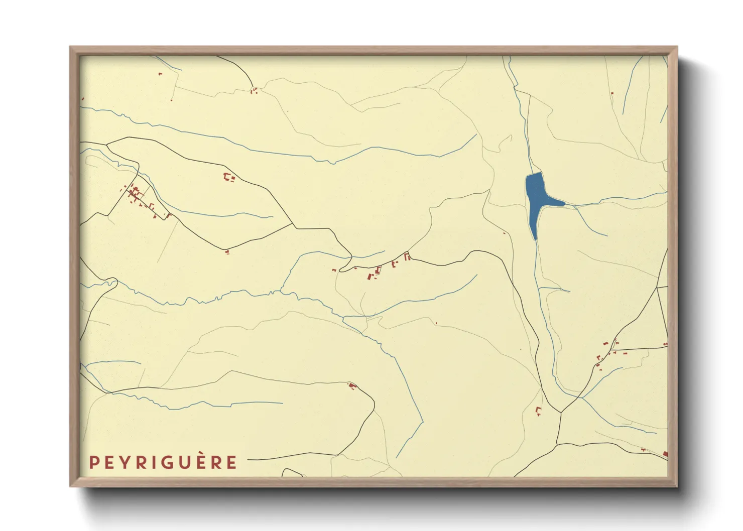 Une affiche de carte sur Peyriguère