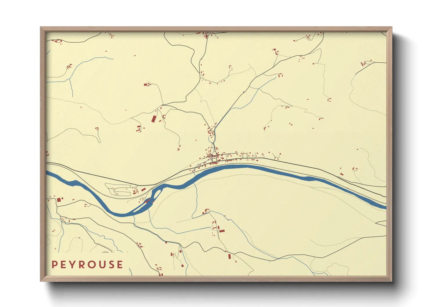 Une affiche de carte sur Peyrouse