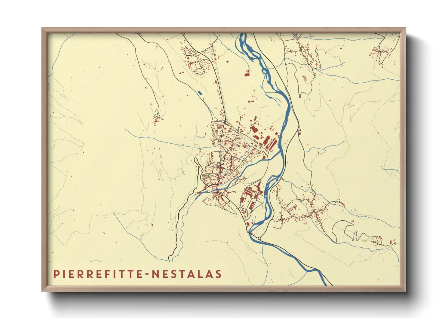 Une affiche de carte sur Pierrefitte-Nestalas