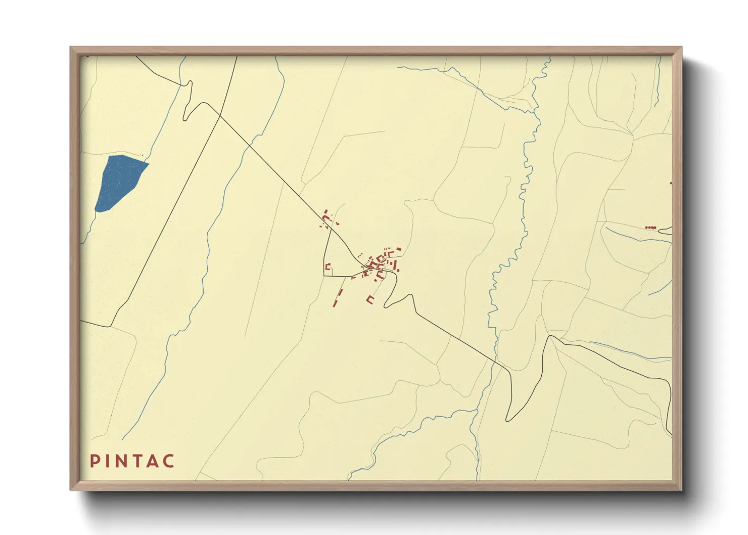 Une affiche de carte sur Pintac