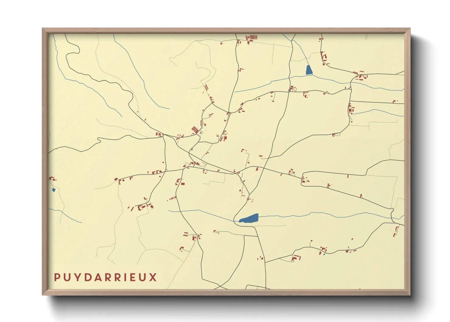 Une affiche de carte sur Puydarrieux