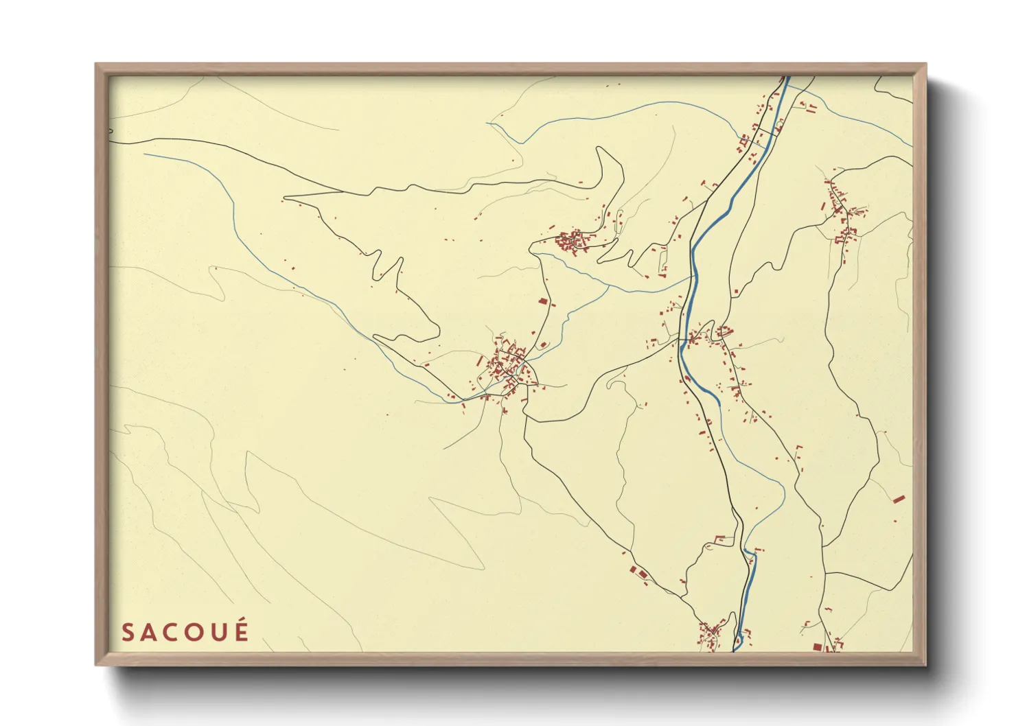 Une affiche de carte sur Sacoué