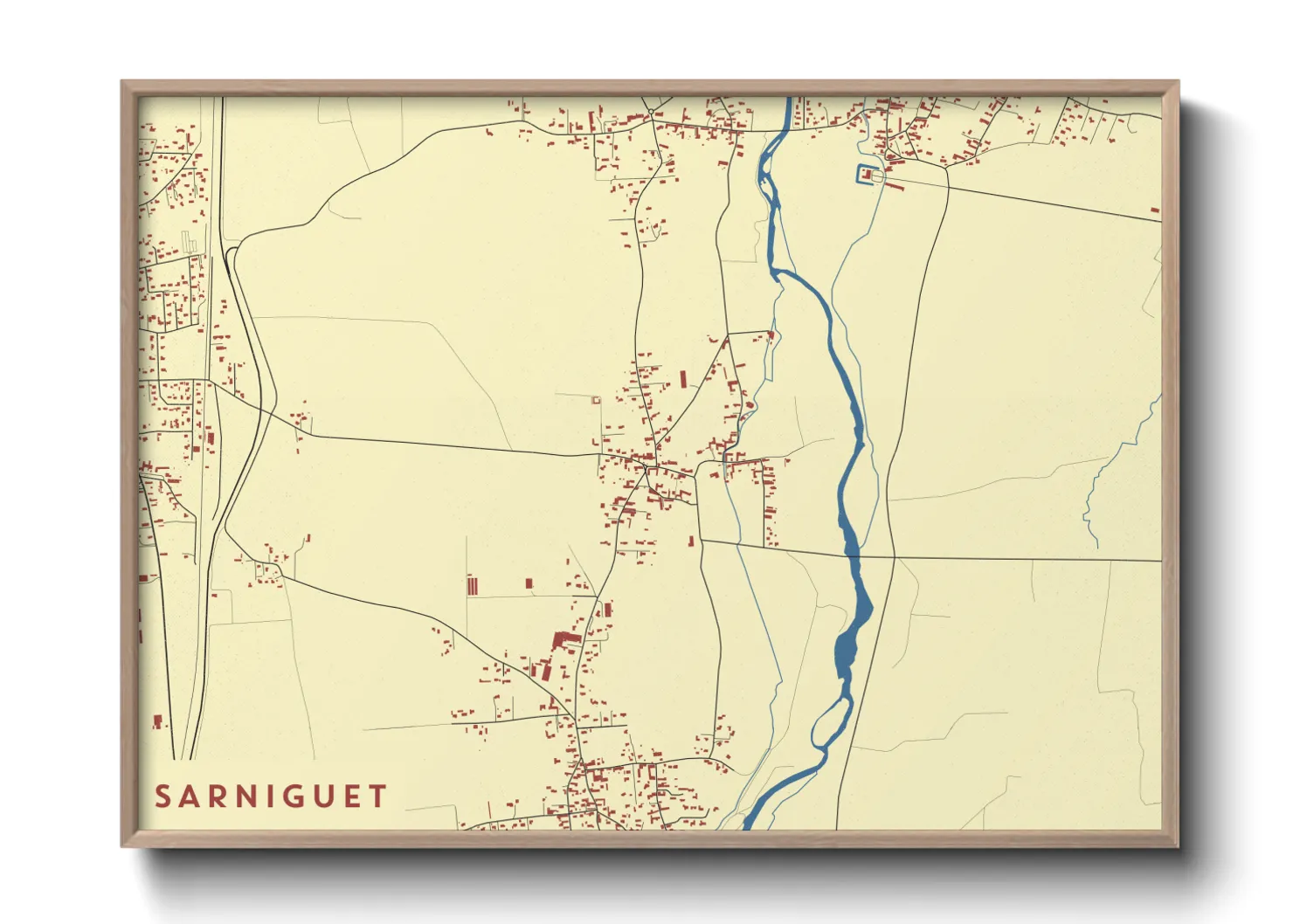 Une affiche de carte sur Sarniguet