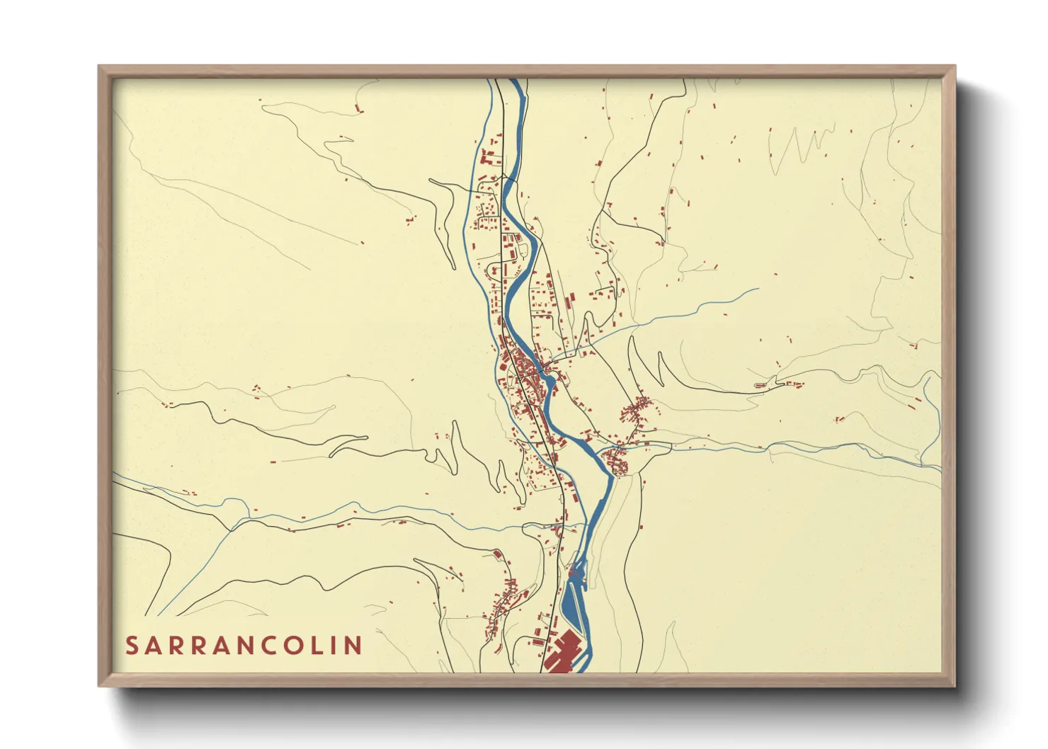 Une affiche de carte sur Sarrancolin
