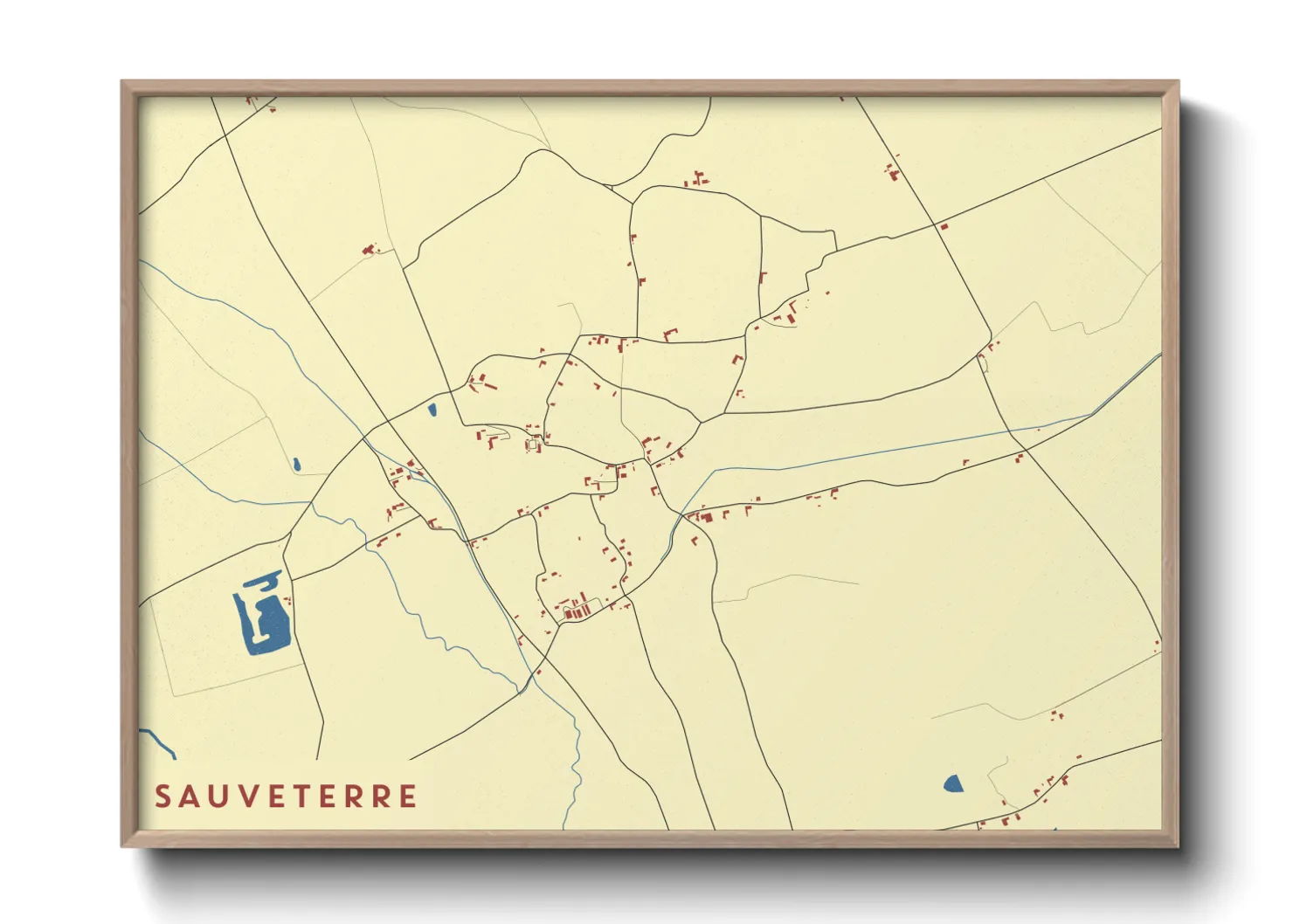Une affiche de carte sur Sauveterre