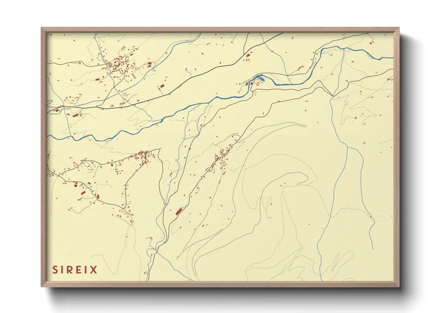 Une affiche de carte sur Sireix