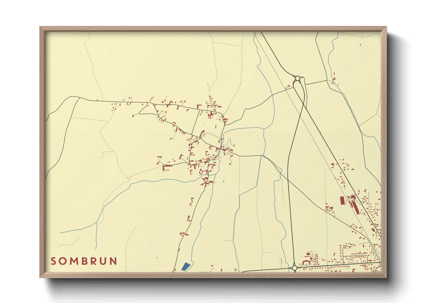 Une affiche de carte sur Sombrun