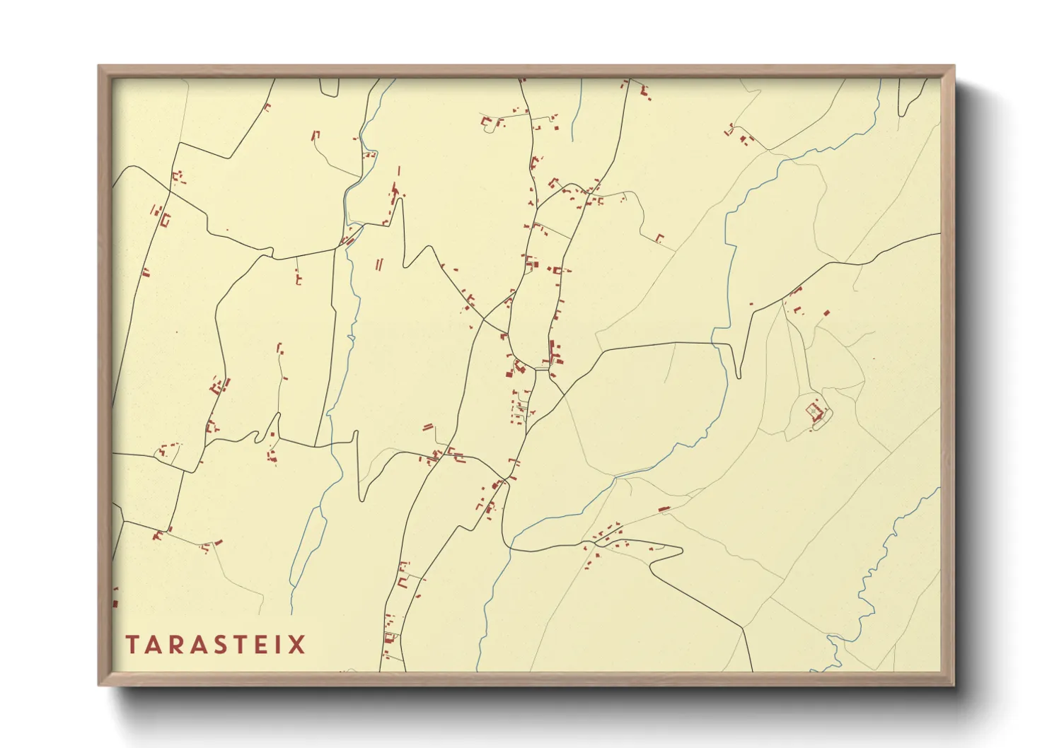 Une affiche de carte sur Tarasteix