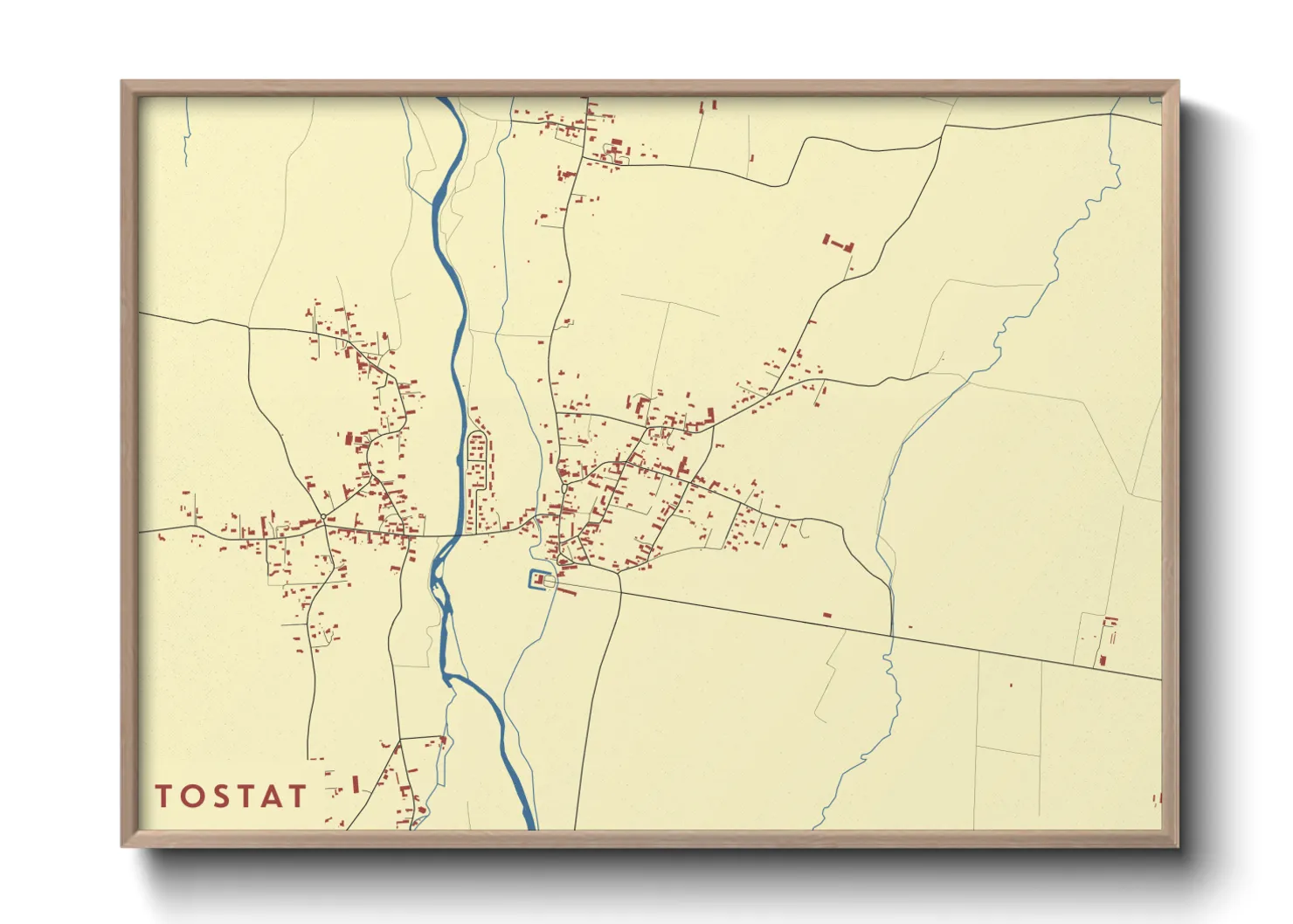 Une affiche de carte sur Tostat
