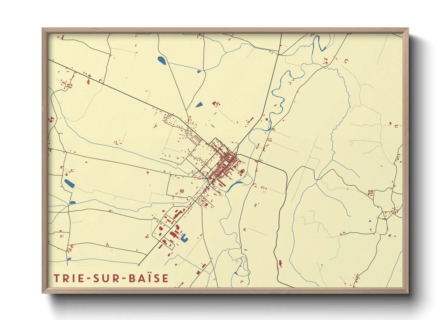 Une affiche de carte sur Trie-sur-Baïse