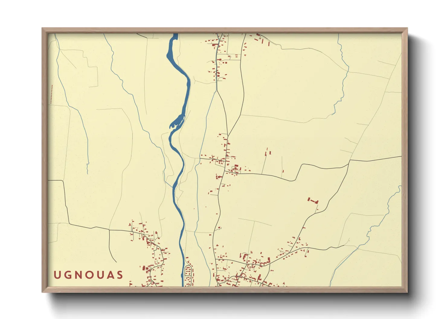 Une affiche de carte sur Ugnouas