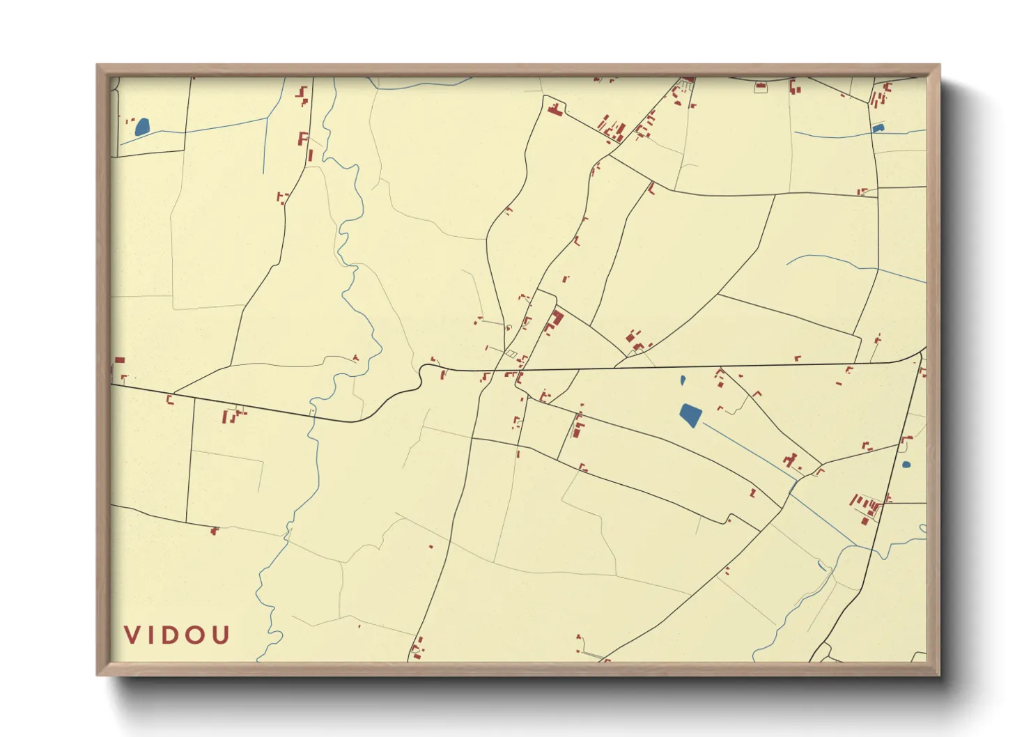 Une affiche de carte sur Vidou