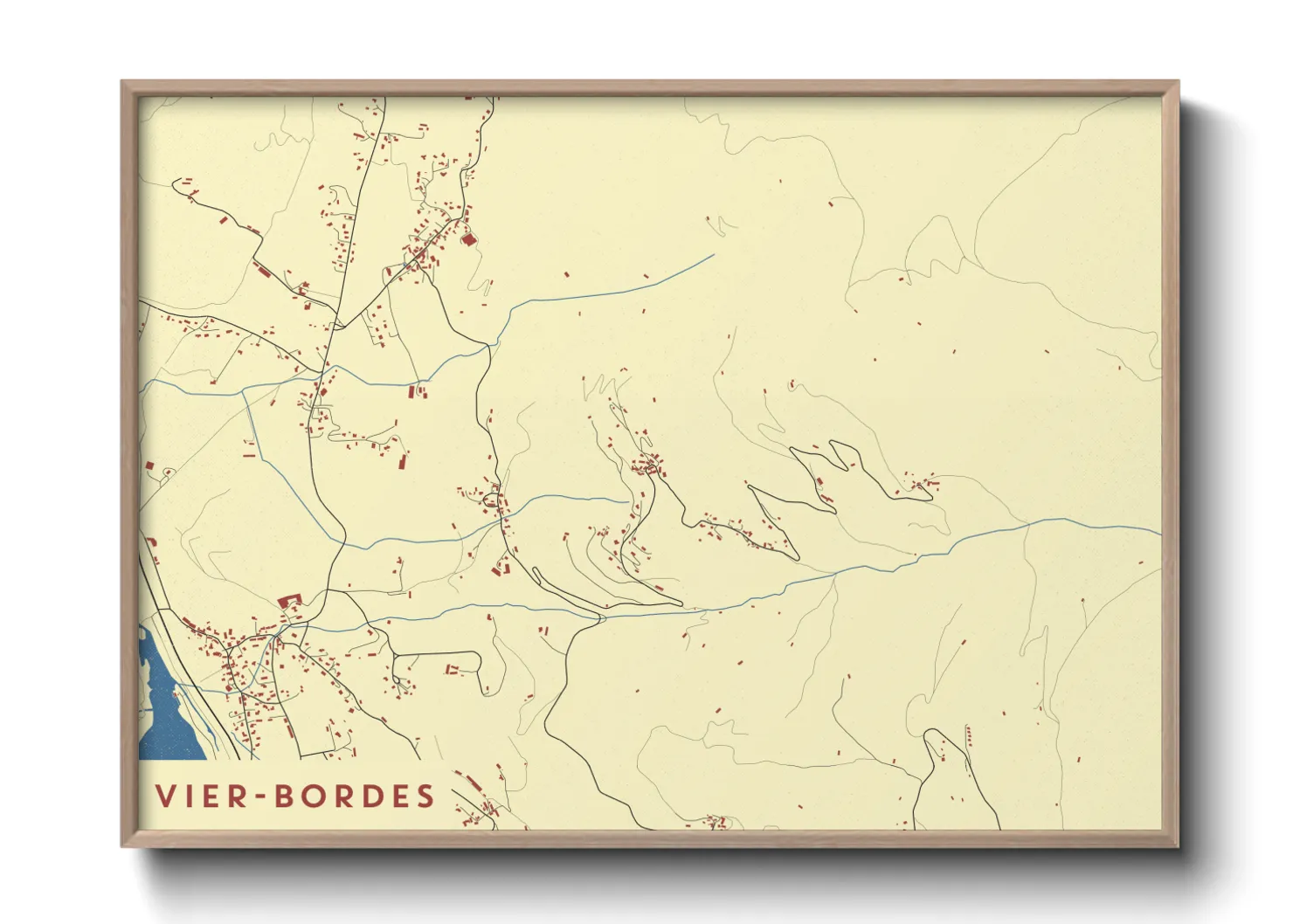 Une affiche de carte sur Vier-Bordes